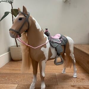 American Girl Toy Horse with Pink Saddle